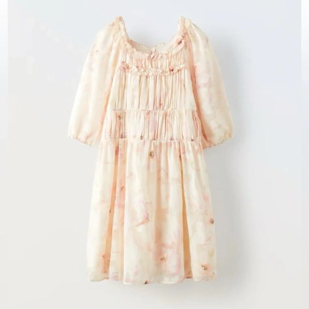 Zara flowers print dress girls Size 8